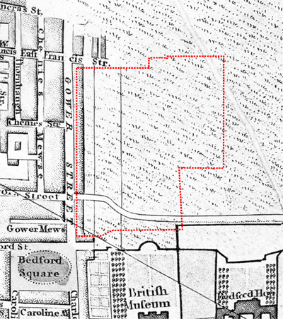 Detail of map 1795