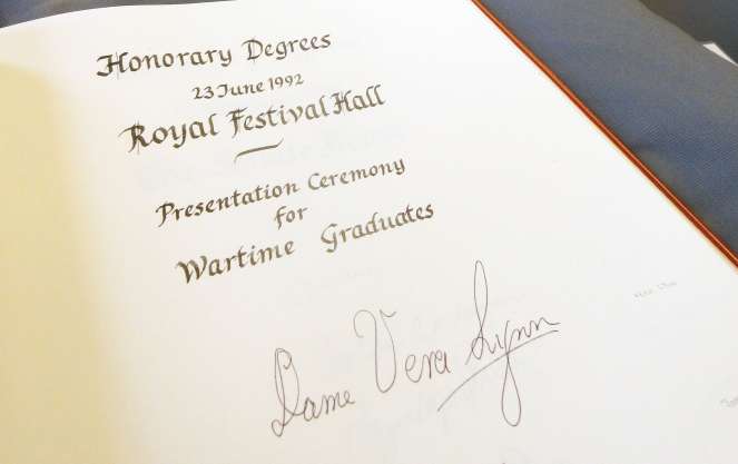 Cropped Dame Vera Lynn signature