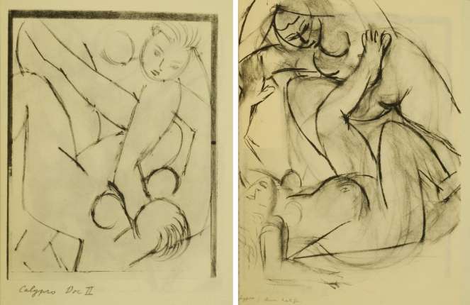 Two illustrations by Matisse from the 1935 edition of James Joyce's Ulysses