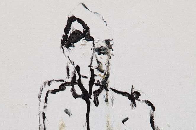 Painting street poet smoking by Andy Robert